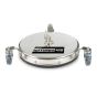 V-Tuf 410mm 275bar 150degC Stainless Steel Surface Cleaner - Male 1/4" Female Bsp Inlet With Wheels - V-TUF Pressure Washer Parts - H1.005TT