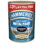 Direct to Rust Hammered Finish Metal Paint Black 750ml + 33% by Hammerite - 5158237