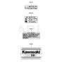 Kawasaki KGT35B Trimmer Label