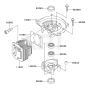 Cylinder & Crankcase for KHT750D