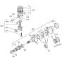 Crankshaft, Piston Assembly for Kubota V1505-E4B Engine