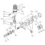 Crankshaft, Piston Assembly for Kubota V1505-T-B Engine