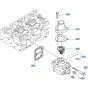 Water Flange Assembly for Kubota V2607-CR-T-E5 Engine