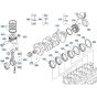 Crankshaft, Piston Assembly for Kubota V2607-CR-T-E5 Engine