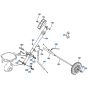 Handle Frame Assembly for Kubota AT25 Tiller