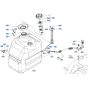 Fuel Tank Assembly for Kubota KX040-5 Mini Excavator