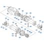 Axle Case (Rear) Assembly for Kubota R520 Loader