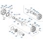 Rear Axle (Brake) Assembly for Kubota R540 Loader
