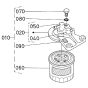 Fuel Filter Assembly for Kubota V1505-E2B Engine