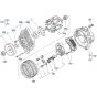 Alternator Assembly for Kubota V3307-CR-T-E5 Engine