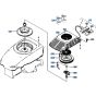 Recoil Starter Assembly for Kubota W5021-SCC Mower