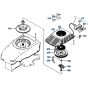 Recoil Starter Assembly for Kubota W5021-SCE Mower