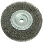 Wheel Brush D100mm x W20-22 x 30 Bore Set 1 Steel Wire 0.30 by Lessmann - 323.162