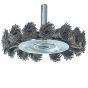 Knotted Wheel Brush with Shank 75 x 8mm 0.50 Steel Wire by Lessmann - 417.198.07