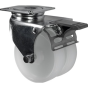 Twin Wheel Braked Castor