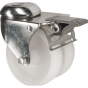 Twin Wheel Braked Castor
