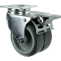 Twin Wheel Braked Castor