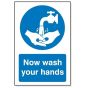 'Wash Hands' Sign 360mm x 240mm x 3mm Foamex