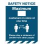 Safety Notice Max Customer 240mm x 360mm (Self-Adhesive) - Blue