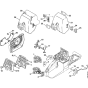 Air filter, Throttle control Assembly for Stihl 034 Gasoline Chainsaws