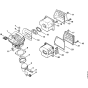 Cylinder & Muffler for Stihl MS340