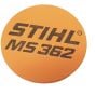 Model Plate for Stihl MS362 - 1140 967 1500
