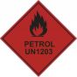 Petrol UN1203 Hazard Label