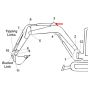 Pin (Position 3) for Kubota K008-3 Mini Excavator - Replaces RA021 66540