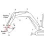 Position 8, 9, 10, 11 Pin and Bush Kit for Takeuchi TB125 Mini Excavators