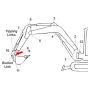 25mm Position 9 Pin fits Takeuchi TB108 (after S/N 1082001) Mini Excavator