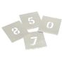 Plain Stencils 75mm 0 - 8 numbers (metal)