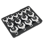 Crow's Foot Open End Spanner Set 14pc 1/2"Sq Drive Metric Sealey Part No. S01109