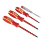 Electrician's Screwdriver Set 4pc VDE Approved Sealey Part No. S01155