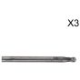 Micro Carbide Burr Ball 3mm Pack of 3 Sealey Part No. MCB001