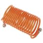 PE Coiled Air Hose 5mtr x Dia.5mm with 1/4"BSP Unions Sealey Part No. SA335