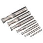HSS End Mill Set Dia.4-16mm 2 Flute Sealey Part No. SM2502EMSET