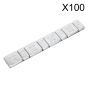 Wheel Weight 5 & 10g Adhesive Zinc Plated Steel Strip of 8 (4 x Each Weight) Pack of 100 Sealey Part No. WWSA510