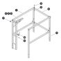 Railings Full/ Saloon Gate for Skyjack SJ16 E Vertical Mast