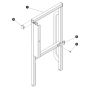 Right Rear Platform Railing for Skyjack SJ6826 (B200000001 - B200999999) RT Scissor Lift