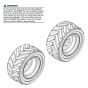 Tyre for Skyjack SJ6826 (B200000001 - B200999999) RT Scissor Lift