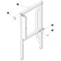 Right Rear Platform Railing for Skyjack SJ6832 (B200000001 - B200999999) RT Scissor Lift
