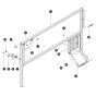 Left Extension Railing for Skyjack SJ6832 RTE (B201000001 - B201999999) RT Scissor Lift