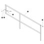 Left Platform Railing for Skyjack SJ6832 RTE (B201000001 - B201999999) RT Scissor Lift