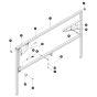 Right Extension Railing for Skyjack SJ6832 RTE (B201000001 - B201999999) RT Scissor Lift