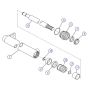 Powered Extension Platform Cylinder (Retaining Ring Secured Piston) for Skyjack SJ8831 RT Scissor Lift
