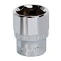 WallDrive Socket 17mm 3/8"Sq Drive Fully Polished Sealey Part No. SP3817