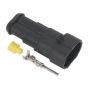 Superseal Male Connector 2-Way Pack of 5 Sealey Part No. SSC2M