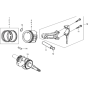 Piston / Crankshaft Assembly for Wacker VP1550A-5000630054 (Honda Engine) Rev.100 Plate Compactor