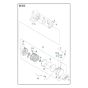 Motor Assembly for Husqvarna WS 442 HF