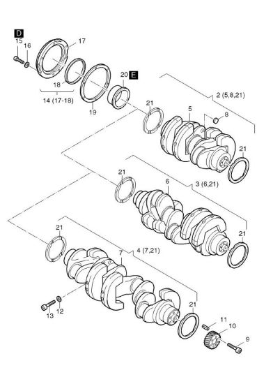 Crankshaft Assembly for Hatz 2L40